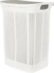 Корзина д/белья 50л Киплекс Ажур с крышкой белое облако Пластик Репаблик/KL410111048