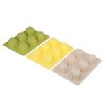 Форма д/выпечки силикон 6 ячеек Кексы 25,5*18*3,5см 4цв Ветта/HS-027/891-005 (Б)