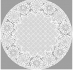Салфетка ажурная круг 30*30см белый перламутр Grace Лейс LO-0905U/106220