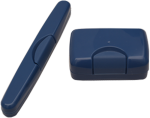 Набор дорожный Дуэт (мыльница+футляр д/зуб щетки) синий ВМС/МР-5688