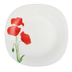 МАКИ Тарелка десертная опаловое стекло 28см квадрат Миллими/818-309