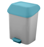 Ведро д/мусора с педалью 15л Степ небесный Пластик Репаблик/SV4061НБС