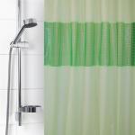 Штора д/ванной полистер 170*180см Престиж зеленая Вилина/7062