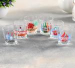 Стопка стекл 50мл в ассорт Декостек/