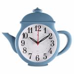 Часы настенные 29*34*5см корпус синий Чайник/3530-008