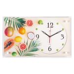 Часы настенные прямоуг Экзотические фрукты/6036-010