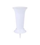 Ваза д/цветов пласт под срезку д20см выс41,5см белый с колышком Башпласт/М3048