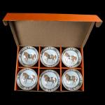 Набор салатников керам 6шт 12*5см коричневый п/уп ГРН/G2Y-2313