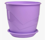 ВЕНЕЦИЯ Горшок д/растений с поддоном 4,1л д21см лаванда/5PL0099 (э)