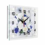 Часы настенные прямоуг Букет(10)/2026-114