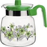 Кувшин жаропроч стекло 1,2л Пентона пласт/ручкой зеленый Маллони/910117 (Б)