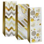 Пакет подарочный бумажный 36,2*12,3*7см Ассорти 210гр с тиснением АП/ 4070595 КРАТНО 6ШТ