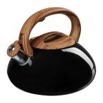 Чайник стальной со свистком 2,8л Лоренцо индукция черный ГЦ/847-117