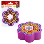 Набор кулинарных форм пласт Цветок 6шт д3,5-9см Мультидом/MS8-85