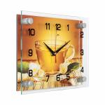 Часы настенные прямоуг Чашечка чая/2026-893