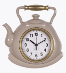 Часы настенные чайник 27*28,5см корпус бежевый с золотом Классика/3129-003