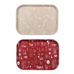 Поднос пласт 35*25см антискользящее покрытие 2диз ГЦ/862-391