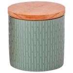 ШАРМ Банка фарфор 580мл с бамбуковой крышкой мятный Аппетит ПЛТ/WJSHARM-2