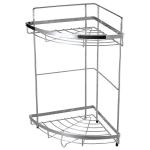 КОЗИ Полка угловая двухъярусная хром/металл Рыжий кот/CR-2/312067