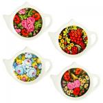 Подставка д/чайных пакет керам 12*9,3*1,6см Жостово 4диз Гала/824-712