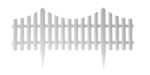 Забор декоративный Модерн штакетник 60х33 см 5 шт белый Диорит/10605