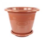 Горшок д/цветов с поддон Виола 16л д39см коричневый Башпласт/М1538