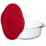 Кастрюля д/СВЧ стекл с пластик крышкой 2л Borcam/59001